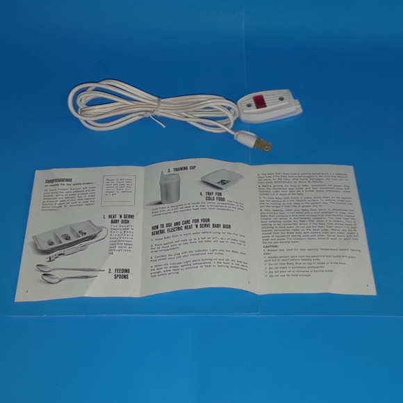 Vintage Used GE Heat 'n Serve Baby Dish Feeding and Training Set (Model D-4) - Picture 16 of 16